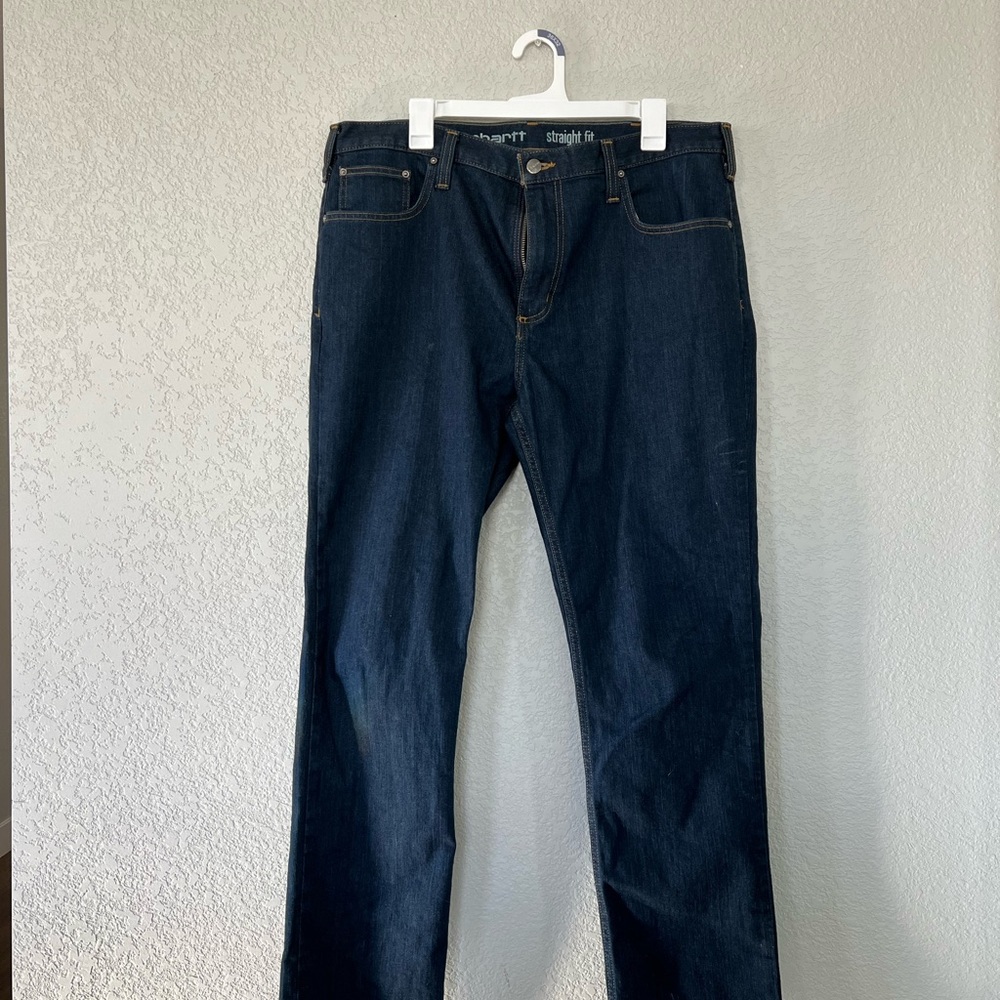 Carhartt Men's Dark Blue Straight Jeans